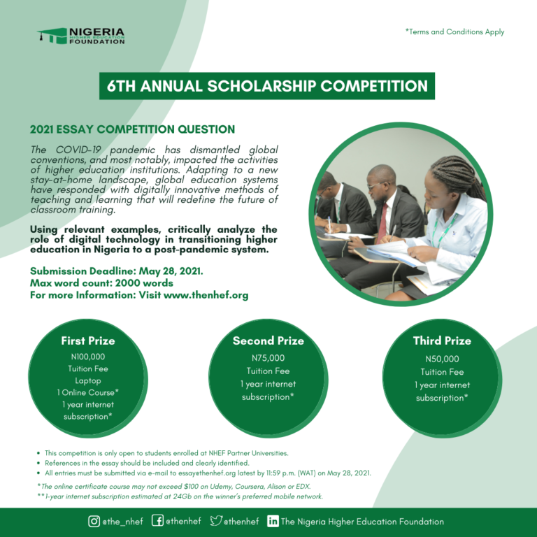 NHEF Scholarship Essay Competition 2021 Form | 6th Edition
