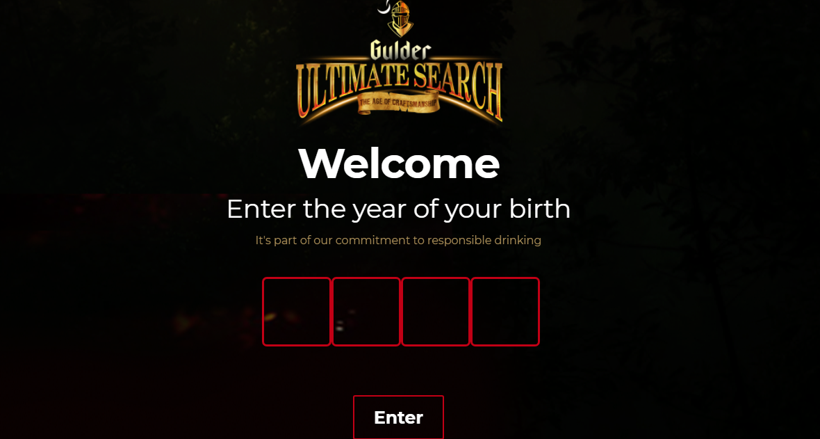 Gulder Ultimate Search Registration form