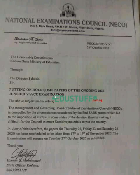 NECO Examination