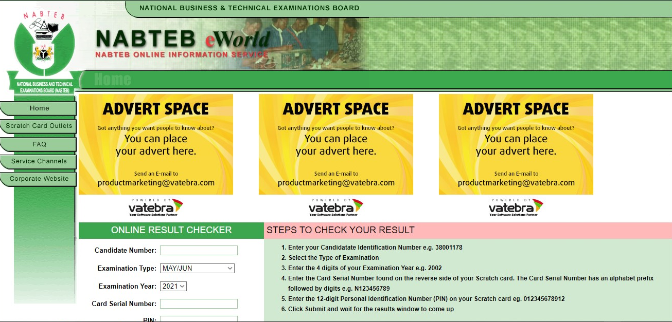 NABTEB Result Checker 2022