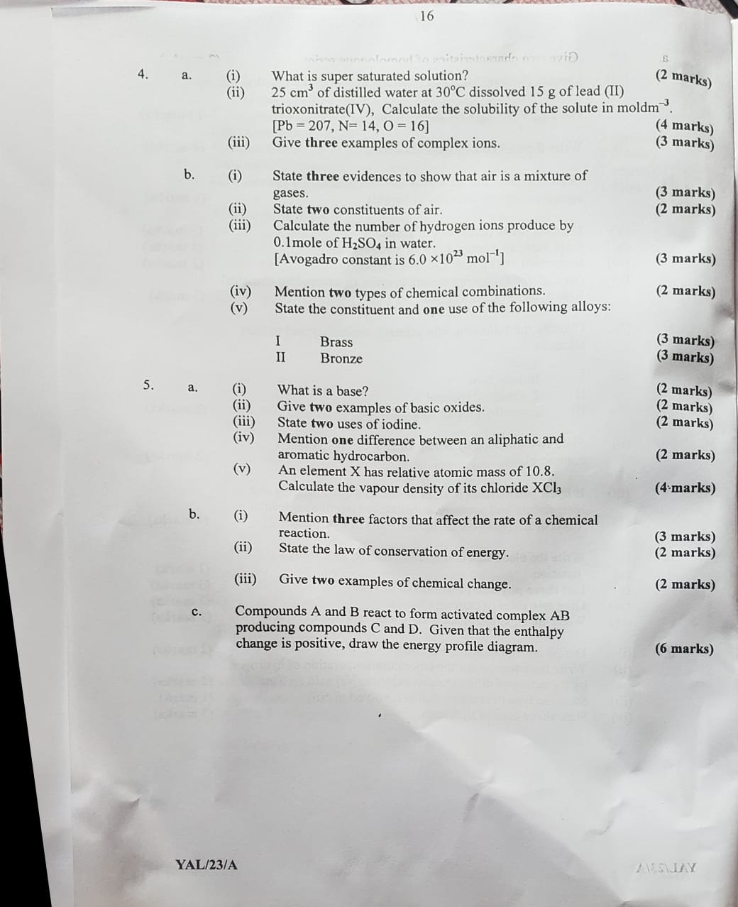 NECO Chemistry 2023 Questions and Answers Expo Free