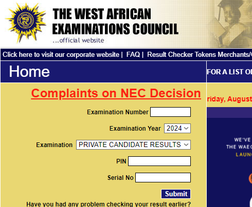 WAEC Result Portal 2024 Checker