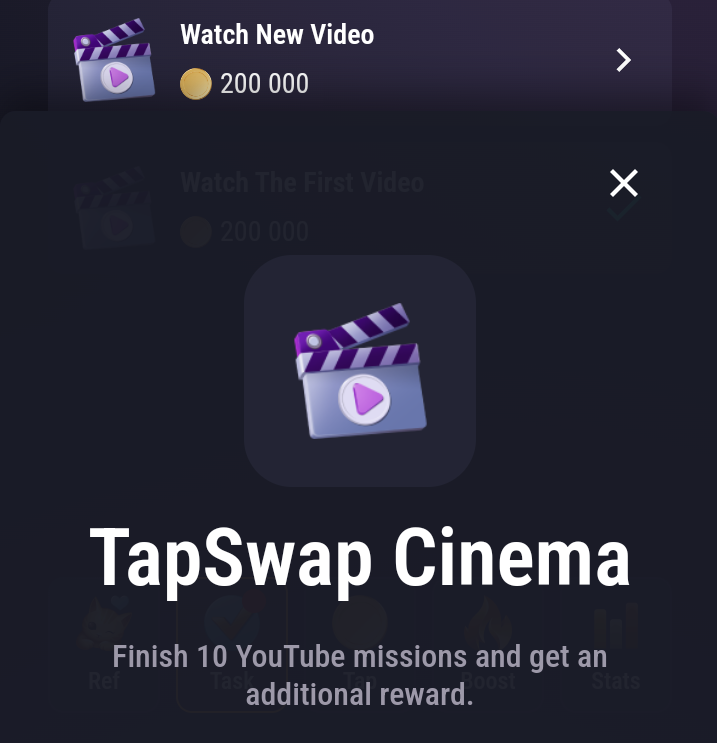 Tapswap Cinema Codes for Today